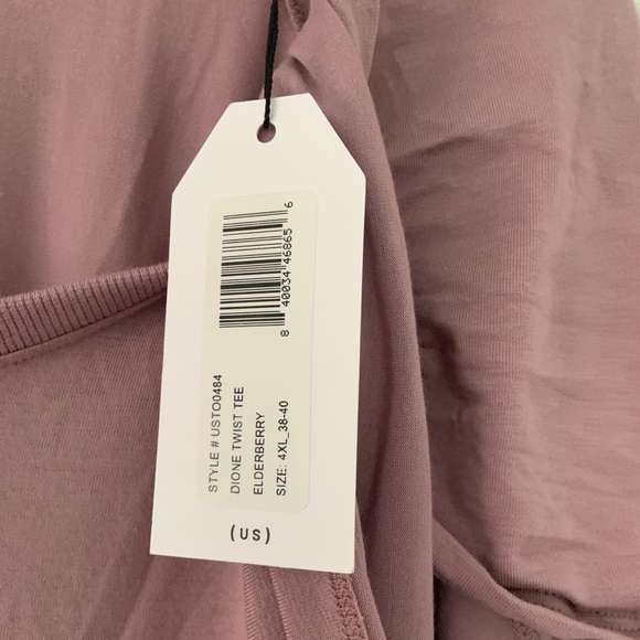 NWT UNIVERSAL STANDARD Dione Twist Tee 4X eldonberry - Picture 3 of 5